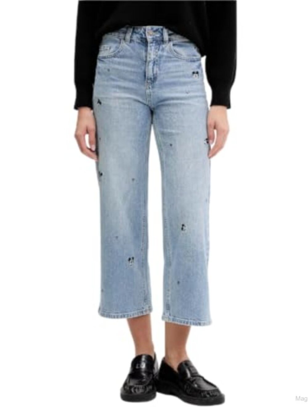 Mid Rise Straight Leg Denim Jeans Cotton Blend Low Stretch Long Trouser